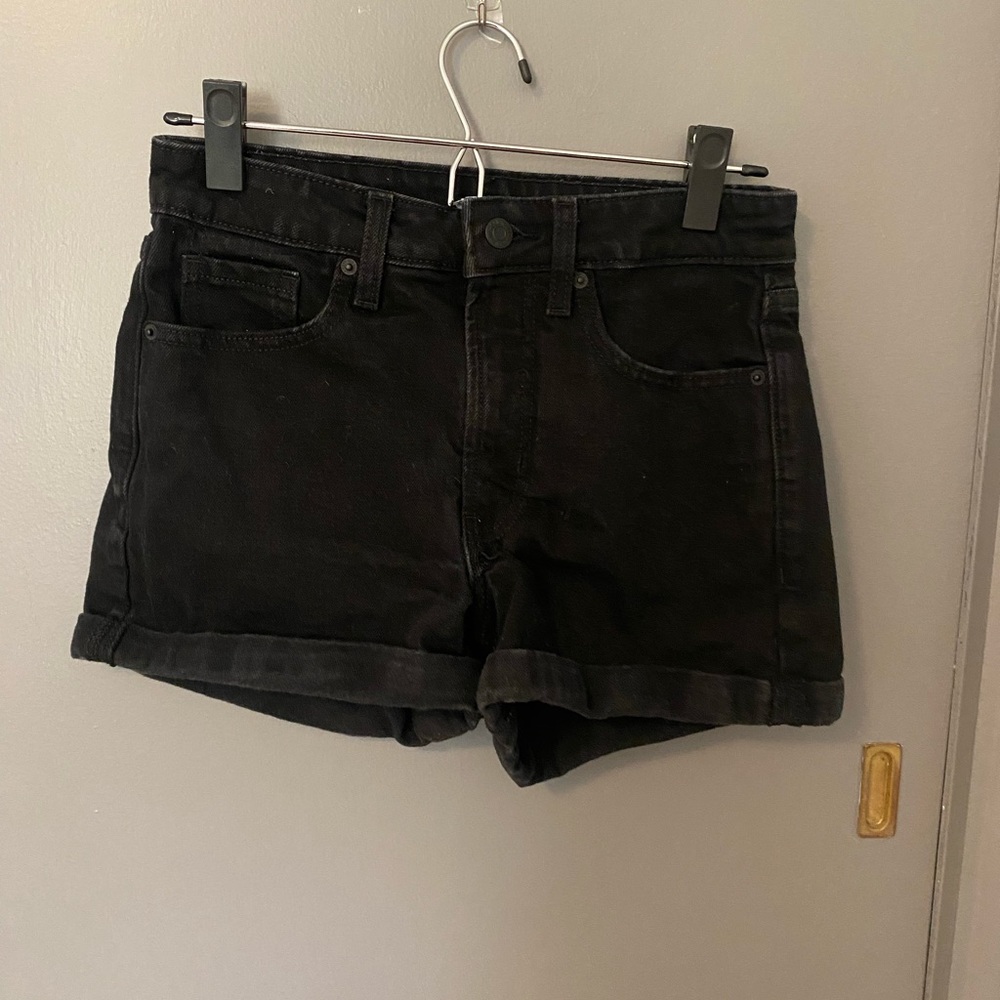 old navy black mom shorts